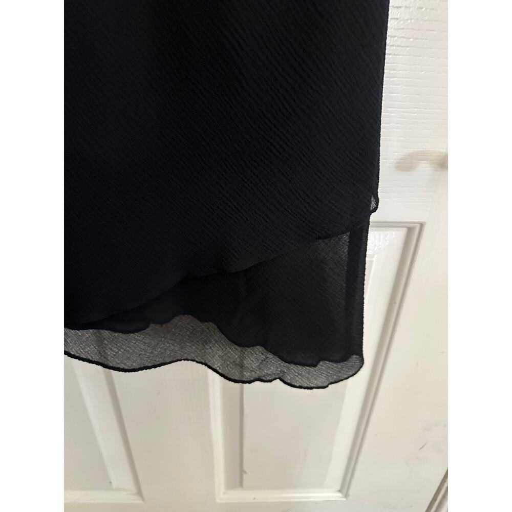 Vintage Jones New York Slip Dress Size 6 Black MIdi Length V-Neck Formal - Picture 8 of 14